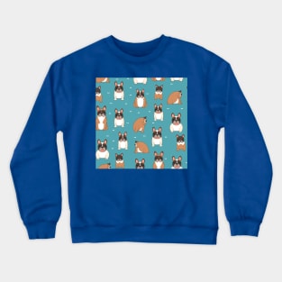 Cute cartoon French bulldog pattern 01 Crewneck Sweatshirt